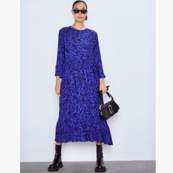 NWT Zara Animal Print Dress - Size XS - Picture 7 of 8